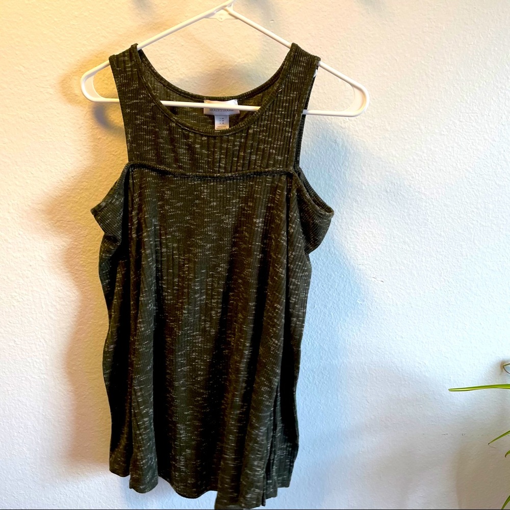 Olive green motherhood maternity cold shoulder